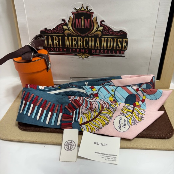Hermes Accessories - Hermès Twilly Scarf Collection in Blue, Pink, and Red